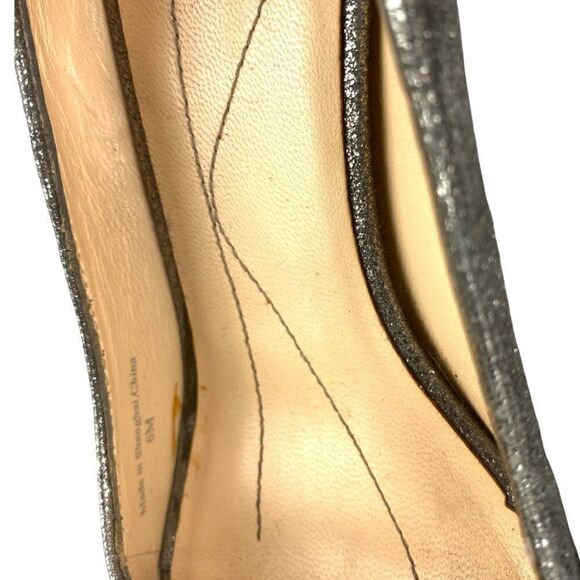 Kate spade New York Bronze Open Toe Glitter Sparkle Heels Pumps with Bow US 6M - Picture 8 of 12